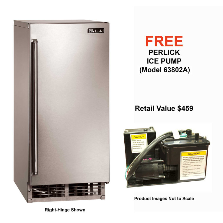 Perlick 51 Lb. lb. Daily Production Clear Ice Freestanding Ice Maker